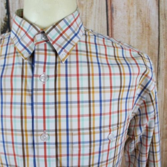 Orvis Medium Shirt Button Down Collar Oxford Plaid - Picture 7 of 8